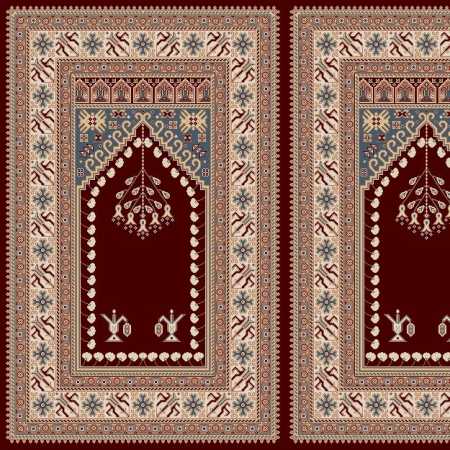 Myfloor Mihraplı Cami Halısı 5008BORDO
