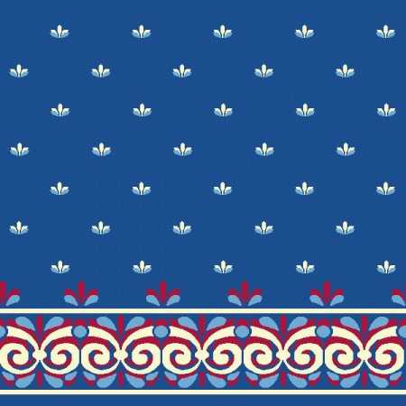 Çelebizade Begonya Saflı Cami Halısı Mavi