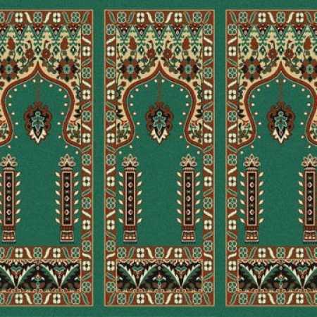Samur Yeşil Mihraplı Seccadeli Cami Halısı