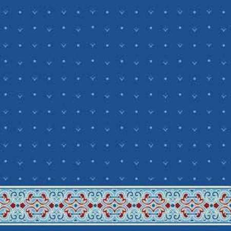 Çelebizade Gelincik Saflı Cami Halısı Koyu Mavi