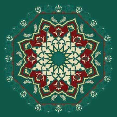 Çelebizade Sümbül Göbekli Cami Halısı Yeşil