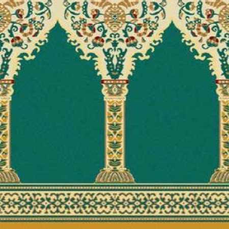 Çelebizade Buket Mihraplı Cami Halısı Yeşil