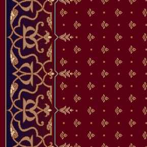 8174A Koyu Bordo Saflı Cami Halısı