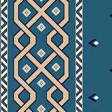 8356A Turkuaz Mavi Saflı Cami Halısı