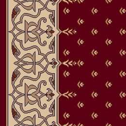 8071A Koyu Bordo Saflı Cami Halısı