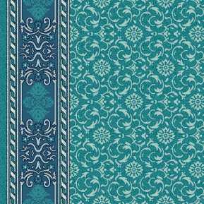 8343B Turkuaz Yeşil Saflı Cami Halısı