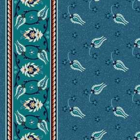 8365A Turkuaz Mavi Saflı Cami Halısı