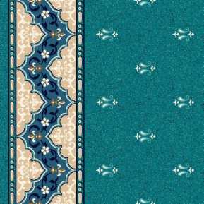 8397D Turkuaz Yeşil Saflı Cami Halısı