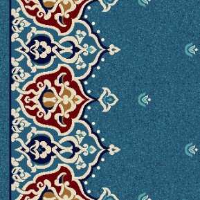 8486A Turkuaz Mavi Saflı Cami Halısı
