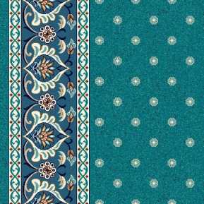 8488A Turkuaz Yeşil Saflı Cami Halısı