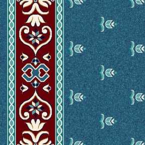 8392A Turkuaz Mavi Saflı Cami Halısı