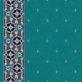  8385A Turkuaz Yeşil Saflı Cami Halısı