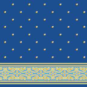 Çelebizade Açelya Saflı Cami Halısı Mavi