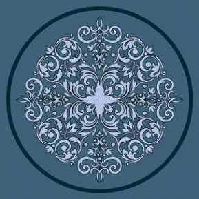 Çelebizade Orkide Göbekli Cami Halısı Antik Mavi