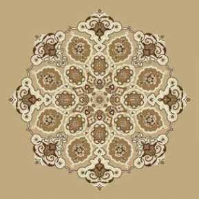 Çelebizade Gonca Göbekli Cami Halısı Bej