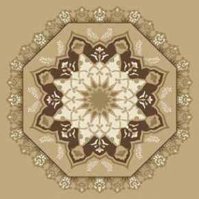 Çelebizade Sümbül Göbekli Cami Halısı Bej