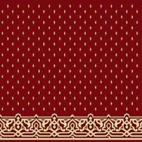 Çelebizade Fulyan Saflı Cami Halısı Bordo