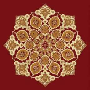 Çelebizade Gonca Göbekli Cami Halısı Bordo