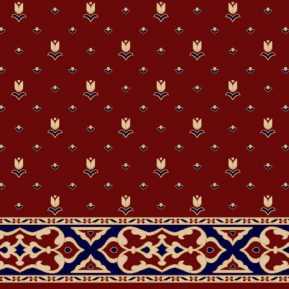 C083A Bordo Saflı Cami Halısı