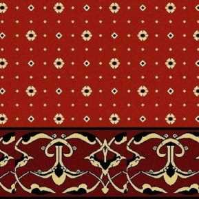 Bordo Desenli Saflı Cami Halısı 08