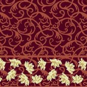 Bordo Desenli Saflı Cami Halısı 09