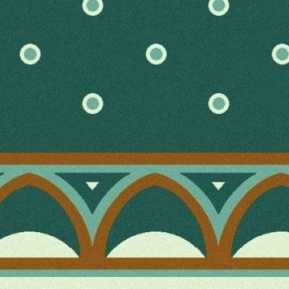 Yeşil Desenli Saflı Cami Halısı 11