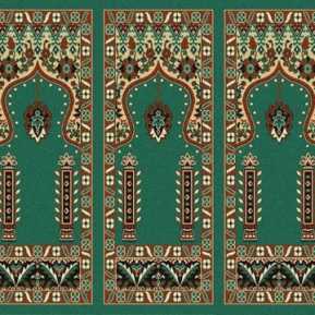 Samur Yeşil Mihraplı Seccadeli Cami Halısı