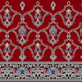 Kırmızı Saflı Cami Halısı 016