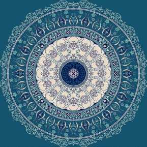 Myfloor G105-Koyu Mavi Göbekli Cami Halısı