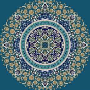 Myfloor G119-Koyu Mavi Göbekli Cami Halısı