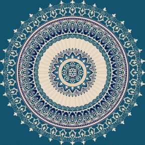 Myfloor G108-Koyu Mavi Göbekli Cami Halısı