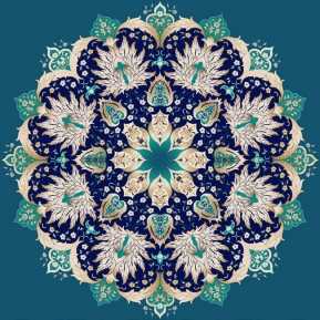 Myfloor G107-Koyu Mavi Göbekli Cami Halısı