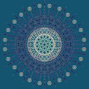 Myfloor G109-Koyu Mavi Göbekli Cami Halısı