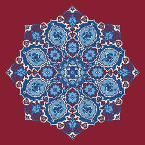 Çelebizade Gül Göbekli Cami Halısı Bordo