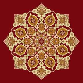 Çelebizade Gül Göbekli Cami Halısı Kırmızı