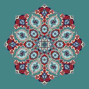 Çelebizade Gül Göbekli Cami Halısı Turkuaz