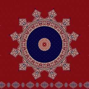 Bordo Göbekli Akrilik Cami Halısı 02