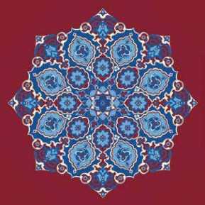 Çelebizade Gonca Göbekli Cami Halısı Kırmızı