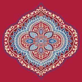 Çelebizade Sarmaşık Göbekli Cami Halısı Kırmızı