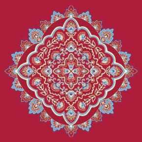 Çelebizade Susen Göbekli Cami Halısı Kırmızı