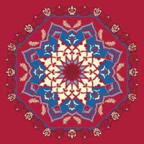 Çelebizade Sümbül Göbekli Cami Halısı Kırmızı