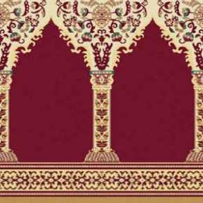 Çelebizade Buket Mihraplı Cami Halısı Kırmızı