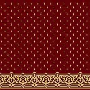 Çelebizade Fulyan Saflı Cami Halısı Koyu Bordo
