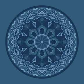 Çelebizade Lale Göbekli Cami Halısı Antik Mavi