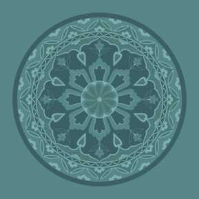 Çelebizade Lale Göbekli Cami Halısı Antik Yeşil