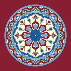 Çelebizade Lale Göbekli Cami Halısı Kırmızı