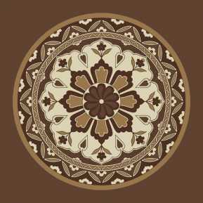 Çelebizade Lale Göbekli Cami Halısı Kahverengi