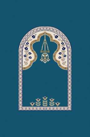 Myfloor M102-Koyu Mavi Mihraplı Cami Halısı
