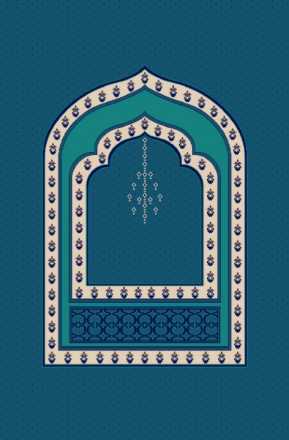 Myfloor M103-Koyu Mavi Mihraplı Cami Halısı