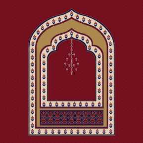 Mihraplı Akrilik Cami Halısı M103BORDO